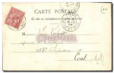 Le Port con il Burgundia e il Castello Laffite, navi che trasportano a St-Pigre 3000 pescatori — Costa d'Emeraude, scatto H.-L. M., n° 909 — Verso