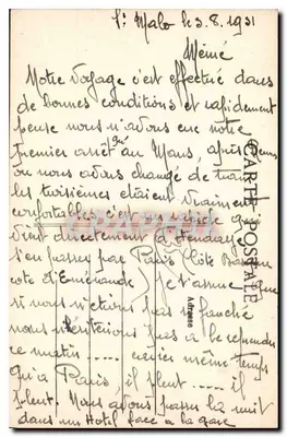 St-Malo — Les Remparts (côté de la Mer) — A. Lamiré, éditeur, Rennes — Verso