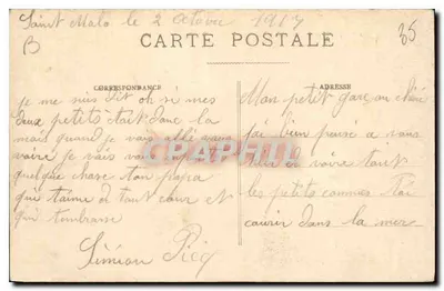 Saint-Malo sous la neige — La Plage Bon-Secours — Côte d’Émeraude, n°298 — Verso