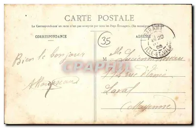 St-Malo - Le Môle — widok portu z łodziami — wydawca nieznany, nr serii 1093 — Rewers