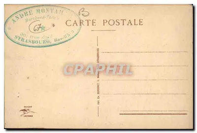 Strasbourg — widok z mostów zamkniętych — André Montan, nr 98 — Rewers
