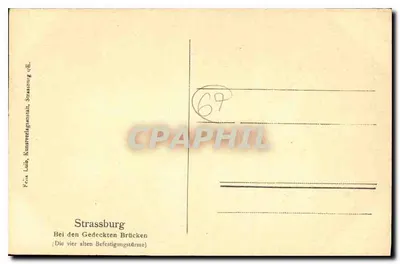 Strasbourg — cztery wieże fortifikacyjne — Wydawca Loib, Strasbourg, n°69 — Rewers