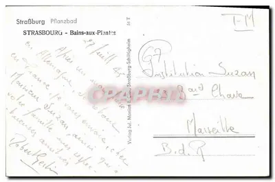 Strasburg — Bains-aux-Plantes — wydawca Jul. Manitas & Cie, n° 51 T — Rewers