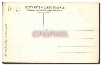Strasbourg — widok panoramiczny z katedrą — wydawca Felix Loib — Rewers