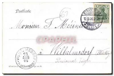 Kaiser-Palast — Strasbourg — editor não visível — Verso