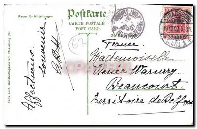 Strasburg — rue des Grandes Arcades — wydawca Felix Lüb, n° 8917 — Rewers
