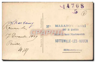 Strasbourg — Zamek Rohan — Papeterie Alsacienne — Rewers