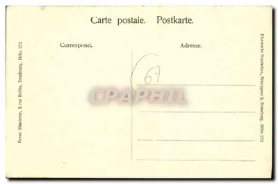 Strasbourg: Brama Szpitala — wydawca Revue Alsacienne, numer 272 — Rewers