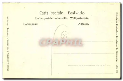 Stary Strażburg — widok kanału z mostem — Revue Alsacienne, n° 2 rue Brûlée, Strażburg — Rewers