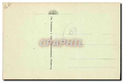 Strasburg — Plac Gutenberg i duże Arkady — CAP, nr 190 — Rewers