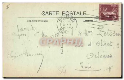 Béziers — A Fonte do Titan, por Injalbert — Verso