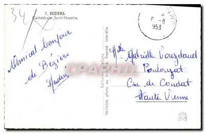 Cathédrale Saint-Nazaire — Beziers — Éditions Galiony — Verso