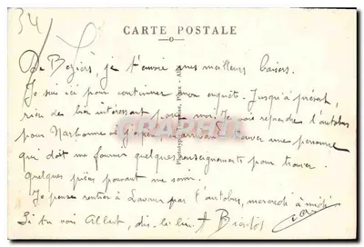 Béziers - Allées Paul-Riquet e Teatro — L'Hérault Illustré P.X. — Verso