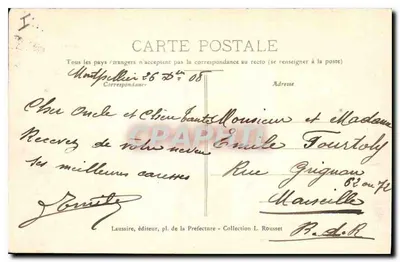 Montpellier — Perspektywa placu Komedii ku Teatrowi — Chapital, wydawca — Rewers