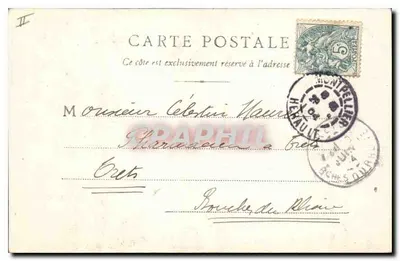 Montpellier — Szkoła Medycyny i Katedra — B. F. Chalon-r-Saône — Rewers
