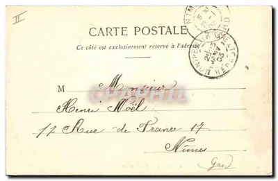 Stara pocztówka Montpellier Muzeum — Rewers