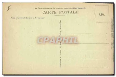 Montpellier - Place de la Comédie - L'Opéra — editor A. Baratzi, n°10 — Verso