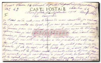 Montpellier — Zamek Wody i Aquedukt — Karta pocztowa nr 43 — Rewers