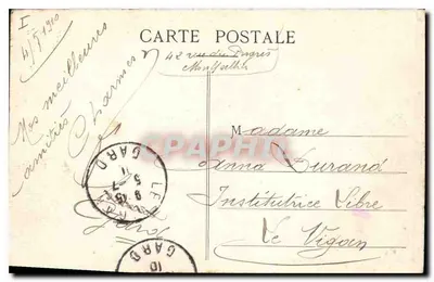 Montpellier — Square de la Gare de Palavas — Éd. L.J. Alhaïlle, Montpellier — Verso