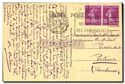 Montpellier — Wejście na Wydział Lekarski — Wydawca nieznany, numer serii nie widoczny — Rewers