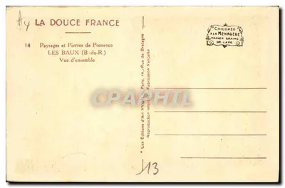 Les Baux (B.-du-R.) — Vista panoramica — Les Éditions d'Art YVCI, Parigi — Verso