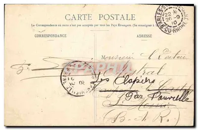 Les Baux — Ogólny widok (X wiek) — Fot. Blanchin, Tarascon — Rewers