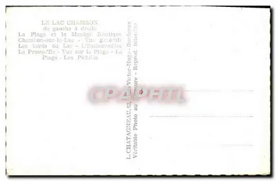 Jezioro Chambon — widok panoramiczny — L. Chatagnéau, nr 2 — Rewers