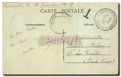 Ilha de Ré — Ruínas da Abadia de São Luís dos Casteliers, entre La Flotte e Rivedoux (Canton de São Martinho de Ré) — R. Berg, 66, rue des Merciers, La Rochelle — Verso