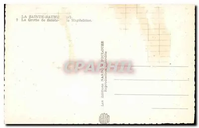 Jaskinia Świętej Magdaleny — Święta Bauma — Wydawnictwo Narbo Toulouse — Rewers