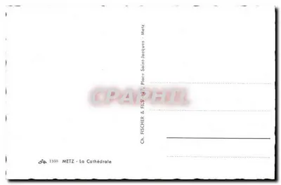 Metz - Katedra — Plac św. Jakuba — Ch. Fischer & Fils, n°1160 — Rewers