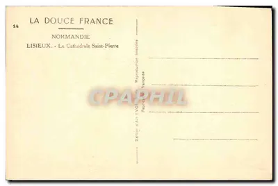 Lisieux - La Cattedrale di San Pietro — editore Yvon, n°14 — Verso