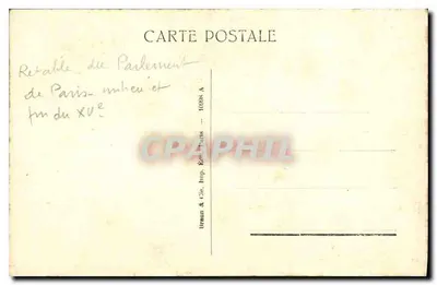 Jezus Chrystus na krzyżu — szkoła francuska XV wieku — Muzeum Louwra — Rewers