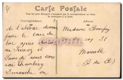 Aix-les-Bains — Zamek La Roche — Wydawca: Aix-les-Bains, nr 117 — Rewers