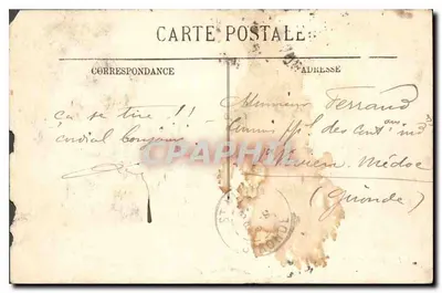 Antieke ansichtkaart Rue Lafayette in Toulouse — Achterkant