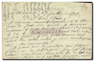 Statua della Vergine ad Aiguebelle — Abbazia della Trappe — Tipografia Revaul & Cie, Aiguebelle — Verso