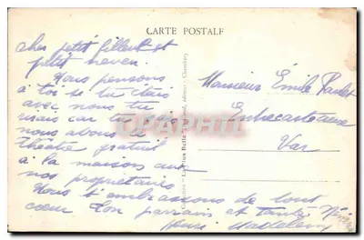 El Lago del Bourget — Abadía de Haute-Côme — La Savoie pittoresca — Reverso