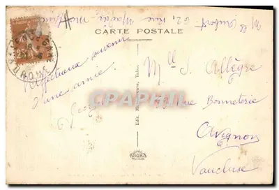 Vintage Postcard Valence (Drome) Parc Jouvet Monument aux Morts — Back