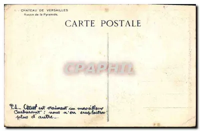 Castello di Versailles — Bacino della Piramide — Cl. T. C. F. — Verso