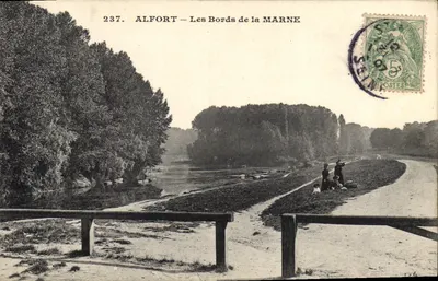 Alfort — As margens do rio Marne — E. Malcuit, fot. edit. Paris, n° 237