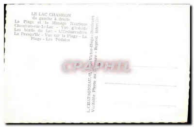 Lago Chambon — vista panorâmica — L. Chataigneau, 92 — Verso