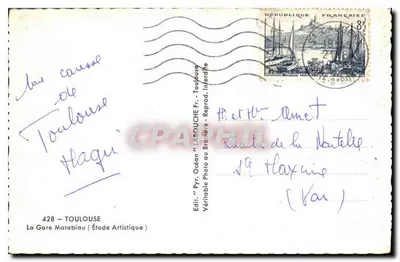 De Station Matabiau — Toulouse — Uitgever LaBouche Fr. n°428 — Achterkant