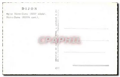 Église Notre-Dame — Dijon (XIIIe siècle) — Éditions Lusine Estel — Verso