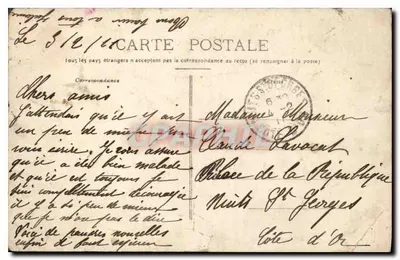 Stara pocztówka Dijon Grobowiec Filipa Sprawiedliwego (Muzeum) — Rewers