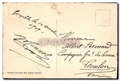 Grenoble — Les Quais et le St. Eynard — Papeterie des Alpes, Eng. Robert — Rewers