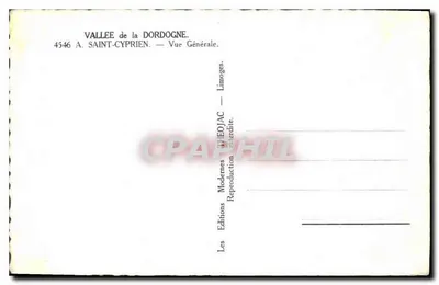 Saint-Cyprien — Widok ogólny — Wydawnictwo Modernes Limoges — Rewers