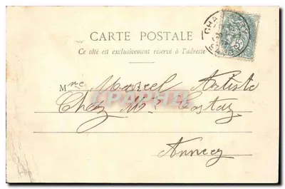 Chambéry — L'Hôtel de Ville — éditeur C. Dufour, n° 422 — Verso