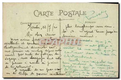 NANTES — Ogrody Muzeum Dobrée — Stara pocztówka n°519 — Rewers