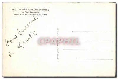 Saint-Sauveur-les-Bains — O Ponte Napoléon — Edição fotográfica Taurides — Verso