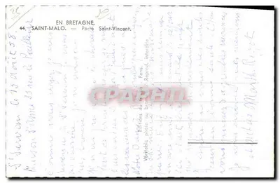 सेंट-मालो — सेंट-विन्सेंट के द्वार — एडिशन डार्ट एट डी फोटोग्राफी, पेरिस — पीछे