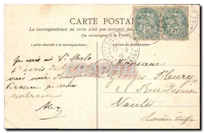 Saint-Malo - A praia de Bon-Secours e os Muros — Costa da Esmeralda, n°379 — Verso